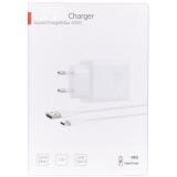 CARICATORE 10V / 4A SUPERCHARGE MAX 40W + CAVO DI DATI TYPE C CON CONFEZIONE CP84 PER HUAWEI