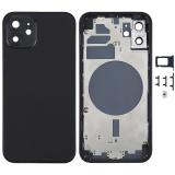 COVER POSTERIORE PER APPLE IPHONE 12 6.1 NERO MATERIALE ORIGINALE (SENZA NFC)
