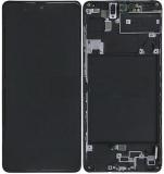 TOUCHSCREEN + DISPLAY AMOLED DISPLAY COMPLETO + FRAME PER SAMSUNG GALAXY A71 A715F NERO ORIGINALE (SERVICE PACK)