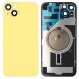 COVER POSTERIORE DI VETRO CON SUPPORTO PER APPLE IPHONE 14 PLUS 6.7 GIALLO (SENZA NFC)