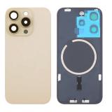 COVER POSTERIORE DI VETRO CON SUPPORTO PER APPLE IPHONE 16 PRO MAX 6.9 ORO (SENZA NFC)