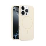 CUSTODIA CELLULARE DI SILICONE LIQUIDO + MAGNETICO PER APPLE IPHONE 16 PRO BIANCO