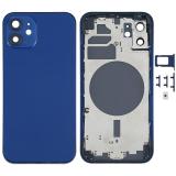 COVER POSTERIORE PER APPLE IPHONE 12 6.1 BLU MATERIALE ORIGINALE (SENZA NFC)