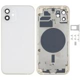 COVER POSTERIORE PER APPLE IPHONE 12 6.1 BIANCO MATERIALE ORIGINALE (SENZA NFC)