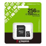KINGSTON CANVAS SELECT PLUS SDCS3/256GB MICRO SD FLASH CARD VELOCITÀ DI LETTURA 150MB/S