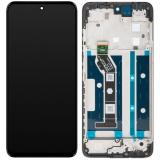 DISPLAY LCD + TOUCHSCREEN DISPLAY COMPLETO + FRAME PER MOTOROLA MOTO G15 (XT2521-2) / MOTO G15 POWER (XT2521-5) NERO ORIGINALE