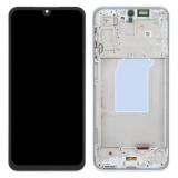 TOUCHSCREEN + DISPLAY AMOLED DISPLAY COMPLETO + FRAME PER SAMSUNG GALAXY A26 5G A266B BIANCO SCHERMO SERVICE PACK + FRAME (NON ORIGINALE)