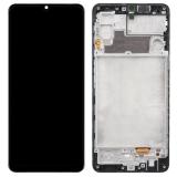 TOUCHSCREEN + DISPLAY LCD DISPLAY COMPLETO + FRAME PER SAMSUNG GALAXY F22 E225F / M22 M225 NERO ORIGINALE (SERVICE PACK)