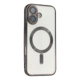 CUSTODIA CELLULARE DI ELETTROPLASTICA + PROTEZIONE LENTI + MAGNETICA PER APPLE IPHONE 17 NERO