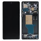 DISPLAY LCD + TOUCHSCREEN DISPLAY COMPLETO + FRAME PER MOTOROLA MOTO EDGE 30 ULTRA (XT2241) NERO ORIGINALE (SERVICE PACK 5D68C21260)