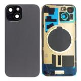 COVER POSTERIORE DI VETRO CON SUPPORTO PER APPLE IPHONE 15 6.1 NERO (SENZA NFC)
