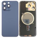 COVER POSTERIORE DI VETRO CON SUPPORTO PER APPLE IPHONE 15 PRO MAX 6.7 BLU (SENZA NFC)