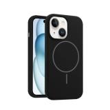 CUSTODIA CELLULARE DI SILICONE LIQUIDO + MAGNETICO PER APPLE IPHONE 15 PLUS NERO