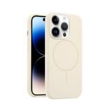 CUSTODIA CELLULARE DI SILICONE LIQUIDO + MAGNETICO PER APPLE IPHONE 14 PRO MAX BIANCO