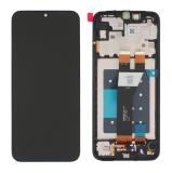 TOUCHSCREEN + DISPLAY LCD DISPLAY COMPLETO + FRAME PER SAMSUNG GALAXY A14 5G A146B NERO ORIGINALE (CONNETTORE GRANDE) (SERVICE PACK)