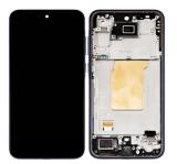 TOUCHSCREEN + DISPLAY AMOLED DISPLAY COMPLETO + FRAME PER SAMSUNG GALAXY A35 5G A356B BLU MARINO / NERO SCHERMO SERVICE PACK + FRAME (NON ORIGINALE)