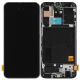TOUCHSCREEN + DISPLAY AMOLED DISPLAY COMPLETO + FRAME PER SAMSUNG GALAXY A40 A405F NERO SCHERMO SERVICE PACK + FRAME (NON ORIGINALE)