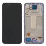 TOUCHSCREEN + DISPLAY LCD DISPLAY COMPLETO + FRAME PER SAMSUNG GALAXY A34 5G A346B VIOLA SCHERMO SERVICE PACK + FRAME (NON ORIGINALE)