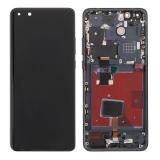 DISPLAY LCD + TOUCHSCREEN DISPLAY COMPLETO + FRAME PER HUAWEI P40 PRO+ / P40 PRO PLUS ELS-N39 NERO ORIGINALE
