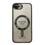 CUSTODIA CELLULARE DI ELETTROPLASTICA + PROTEZIONE LENTI + MAGNETICA PER APPLE IPHONE 16E NERO