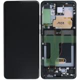 TOUCHSCREEN + DISPLAY AMOLED RICONDIZIONATO + FRAME PER SAMSUNG GALAXY S20 PLUS S20+ G985F G986F G986G NERO (DISPLAY RINNOVATA FRAME NON ORIGINALE)