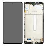 DISPLAY LCD + TOUCHSCREEN DISPLAY COMPLETO + FRAME PER SAMSUNG GALAXY M52 5G M526B NERO SCHERMO SERVICE PACK + FRAME (NON ORIGINALE)