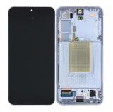 TOUCHSCREEN + DISPLAY AMOLED DISPLAY COMPLETO + FRAME PER SAMSUNG GALAXY S24 5G S921B BLU ORIGINALE (SERVICE PACK)