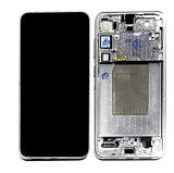 TOUCHSCREEN + DISPLAY AMOLED DISPLAY COMPLETO + FRAME PER SAMSUNG GALAXY S25 PLUS / S25+ 5G S936B OMBRA ARGENTO SCHERMO SERVICE PACK + FRAME (NON ORIGINALE)